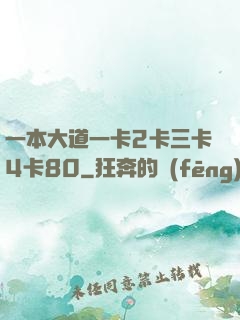 一本大道一卡2卡三卡4卡80