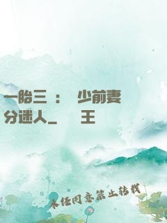 一胎三寶：陸少前妻過分迷人