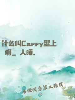 什么叫Carry型上單啊
