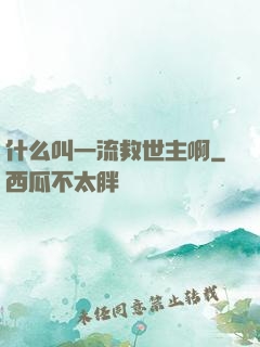 什么叫一流救世主啊