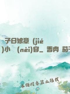 兒子日娘章節(jié)小說內(nèi)容
