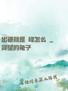 出道就是巔峰怎么辦