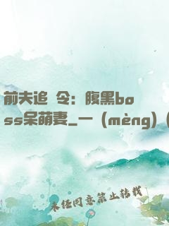 前夫追緝令：腹黑boss呆萌妻
