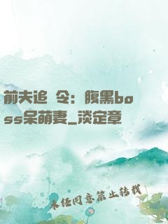 前夫追緝令：腹黑boss呆萌妻