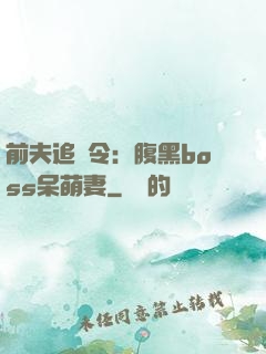 前夫追緝令：腹黑boss呆萌妻