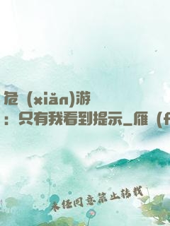 危險(xiǎn)游戲：只有我看到提示