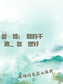 名門閃婚：總裁的千億寵妻