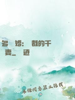名門閃婚：總裁的千億寵妻