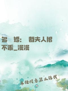 名門隱婚：總裁夫人狠不乖