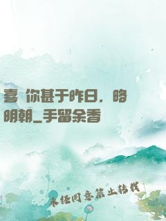 喜歡你甚于昨日，略匱明朝