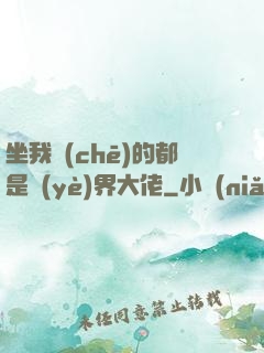 坐我車(chē)的都是業(yè)界大佬