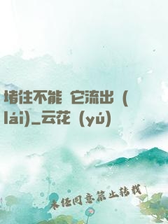 堵住不能讓它流出來(lái)