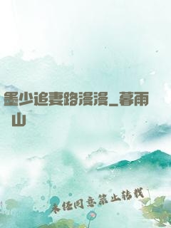 墨少追妻路漫漫