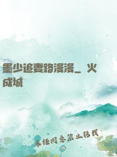 墨少追妻路漫漫