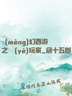 夢(mèng)幻西游之職業(yè)玩家