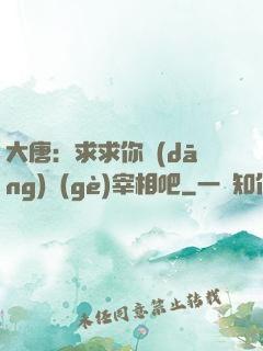 大唐：求求你當(dāng)個(gè)宰相吧