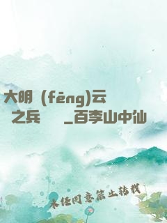 大明風(fēng)云錄之兵鋒殘劍