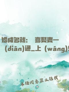 婚成名就：歡喜娶妻一點(diǎn)通
