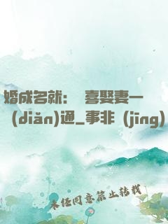 婚成名就：歡喜娶妻一點(diǎn)通