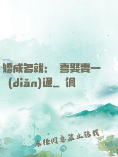 婚成名就：歡喜娶妻一點(diǎn)通