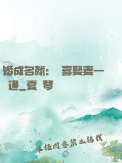 婚成名就：歡喜娶妻一點通