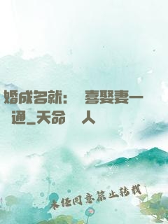 婚成名就：歡喜娶妻一點通