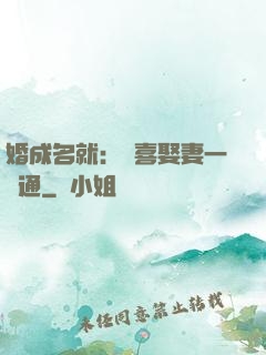 婚成名就：歡喜娶妻一點通