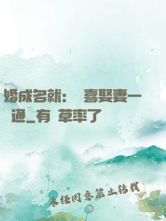 婚成名就：歡喜娶妻一點通