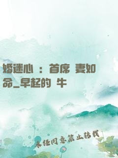 婚迷心竅：首席愛妻如命