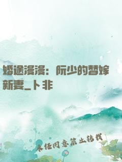 婚途漫漫：阮少的替嫁新妻