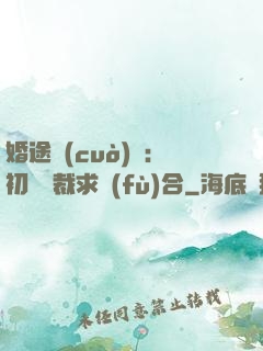 婚途錯(cuò)愛：初戀總裁求復(fù)合