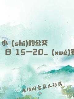 小詩(shī)的公交車日記15一20