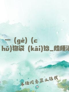 從一個(gè)儲(chǔ)物袋開(kāi)始