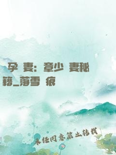 懷孕嬌妻：章少寵妻秘籍