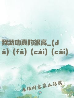 我武功真的很高