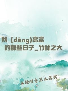 我當(dāng)高富帥的那些日子