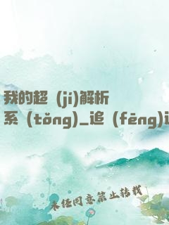 我的超級(jí)解析系統(tǒng)