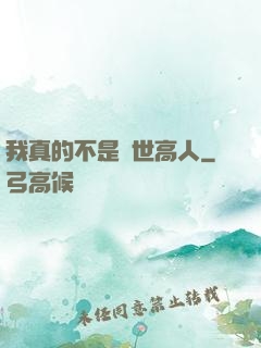 我真的不是絕世高人