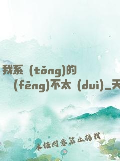 我系統(tǒng)的畫風(fēng)不太對(duì)