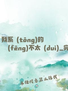 我系統(tǒng)的畫風(fēng)不太對(duì)