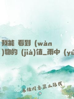 我能夠看到萬(wàn)物的價(jià)值