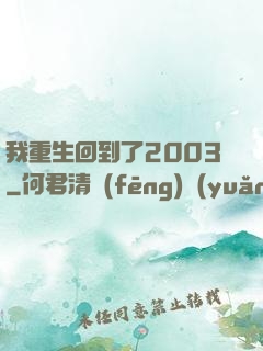 我重生回到了2003