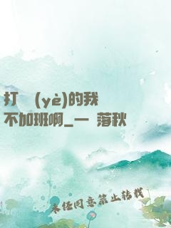 打職業(yè)的我絕不加班啊