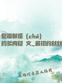 整篇都是車(chē)的多肉糙漢文