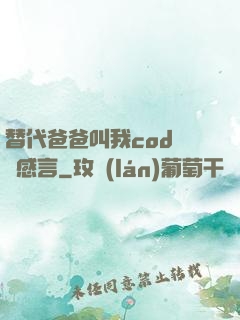 替代爸爸叫我cod媽媽感言