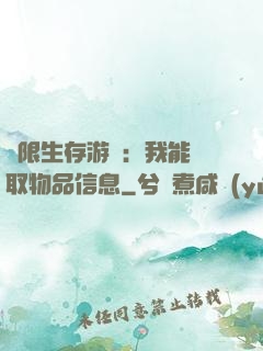 極限生存游戲：我能讀取物品信息