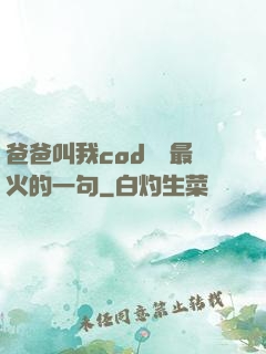 爸爸叫我cod媽媽最火的一句