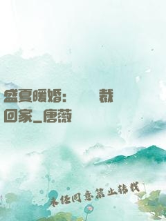 盛夏暖婚：億萬總裁帶回家