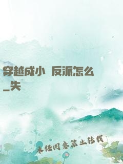 穿越成小說反派怎么辦