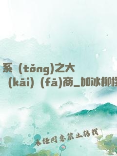 系統(tǒng)之大開(kāi)發(fā)商